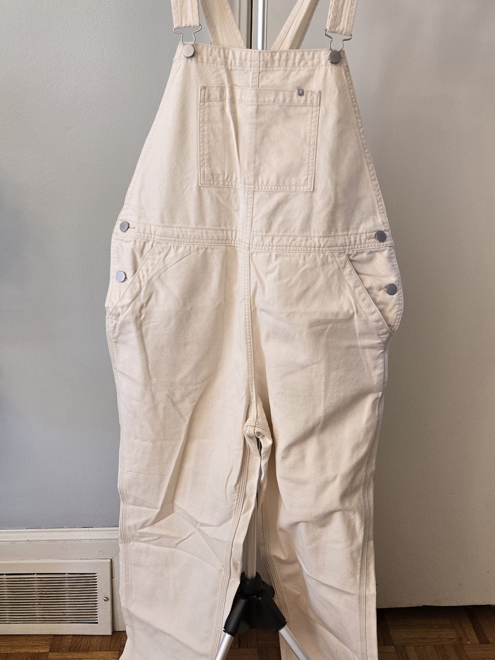 Everlane The Canvas Overalls Utility Bib Bone Cream Ivory 12